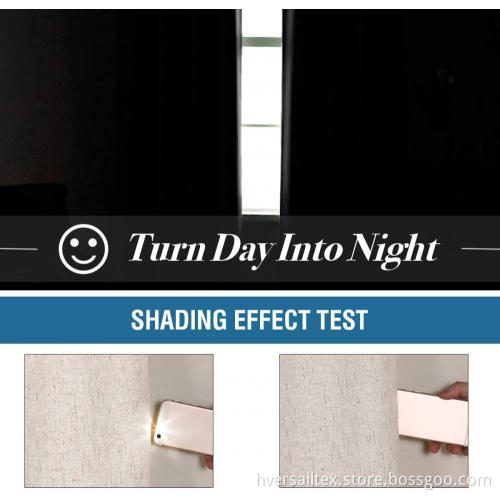 Leinen Blackout Curtains Wärmeisolierte Gardinenvorhänge